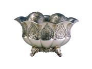 ORE International 7 H Royal Silver Gold Metallic Decorative Bowl K 4199B