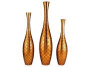 ORE International 22.5 25 30 H Gold Polkadot Vase Set K 4211V