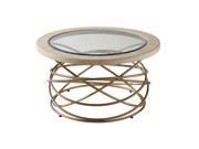 Stein World Morgana Cocktail Table Ivory Brushed Gold 12684