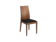 Euro Style Deanna Side Chair Set of 2 Walnut Black Finish 38541WAL