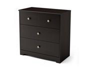 South Shore Little Teddy Collection 3 Drawer Chest Espresso 3169033