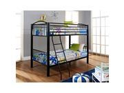 Powell Heavy Metal Black Twin Over Twin Bunk Bed 938 138