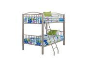 Powell Heavy Metal Pewter Twin Over Twin Bunk Bed 941 138