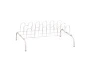 Household Essentials 9 Pair Wire Shoe Rack White Finish 2115 1