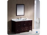 Fresca Oxford 54 Mahogany Traditional Bathroom Vanity w 2 Side Cabinets FVN20 123012MH