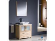 Fresca Torino 30 Light Oak Modern Bathroom Vanity w Vessel Sink