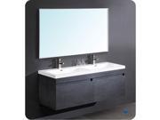 Fresca Largo Black Modern Bathroom Vanity w Wavy Double Sinks