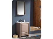 Fresca Allier 24 Gray Oak Modern Bathroom Vanity w Mirror