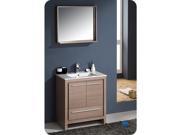 Fresca Allier 30 Gray Oak Modern Bathroom Vanity w Mirror