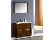 Fresca Allier 36 Wenge Brown Modern Bathroom Vanity w Mirror