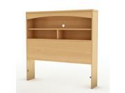 Step One Collection Twin Bookcase Headboard 39 in Natural Maple Finish By South Shore Furniture