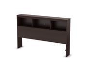 Cakao Collection Full Bookcase Headboard 54 in Endless Chocolate Finish By South Shore Furniture