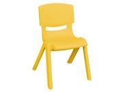 ECR4Kids 14in Resin Chair YE ELR 15414 YE