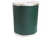 Redmon Budget Series Vinyl Round Wastebasket Green Silver 1391GRSV GR SV