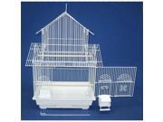 YML 3 8 Bar Spacing Pagoda Small Bird Cage 18 x14 In White 5844WHT