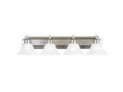 Design House 517128 Bristol 4 Light Vanity Light Satin Nickel Finish 517128