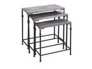 IMAX Gilbert Galvanized Nesting Tables Set of 3 74232 3