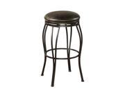 American Heritage Romano Stool in Coco w Tobacco Bonded Leather 30 Inch
