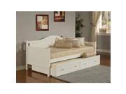 Hillsdale Furniture Staci Daybed w Trundle White in White 1525DBT