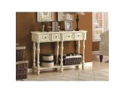 Monarch Specialties Antique White Veneer 48 L Console Table i3886