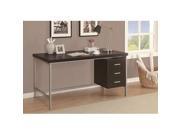 Monarch Specialties Hollow Core Silver Metal 60 L Office Desk i7045