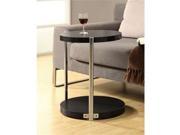 Monarch Specialties Cappuccino Chrome Metal Accent Table i3005