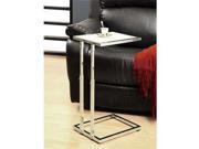 Monarch Specialties Chrome Metal Adjustable Height Table Tempered i3012