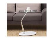 Monarch Specialties Glossy White Chrome Metal Accent Table i3048