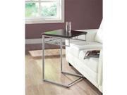 Monarch Specialties Cappuccino Silver Metal Snack Table i3073