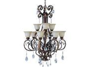 Maxim Lighting Augusta 9 Light Chandelier Auburn 13566CFAF CRY080