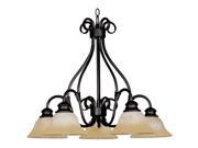 Maxim Lighting Pacific 5 Light Chandelier Kentucky Bronze 2657WSKB