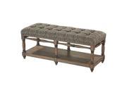 Sterling Industries Luxe Bench Green Dark Antique Cream Green Fabric With Sheen Ashford Green 139 013