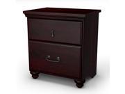 South Shore Noble Collection Night Stand Dark Mahogany 3516060