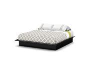 South Shore King Platform Bed 78 with Mouldings Pure Black 3070248