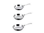 BergHOFF Copper Clad 3PC Frypan Set Silver 2211452