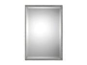 Uttermost Sherise Collection 31 Rectangle Metal Mirror w Brushed Nickel Finish