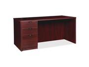 Lorell Prominence Series Mahogany Laminate Desking Mahogany LLR79000