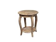 Alaterre Rustic Reclaimed Round End Table Driftwood ARSA1525