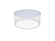 Allan Copley Coffee Table in Glass Top and Stainless Steel Base 21203 01R