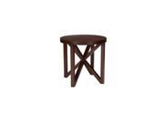 Allan Copley Designs Snowmass Round End Table in Espresso Finish 3404 02