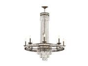 Crystorama Mercer Clear Hand Polished Wrought Iron Chandelier 5268 EB CL MWP