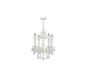 Crystorama Paris Flea Market Mini Chandelier Wet White Crystal 5514 WW CL MWP