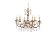 Crystorama Etta Cast Brass Chandelier Swarovski Spectra Crystal 496 OB CL SAQ