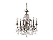 Crystorama Regis Clear Crystal Wrought Iron Chandelier 5116 EB CL MWP