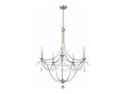 Crystorama Metro II Chandelier Wrought Iron Crystal beading 425 SA