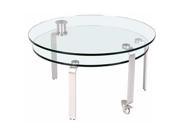 Chintaly Imports Motion Cocktail Table Chrome 8161 CT