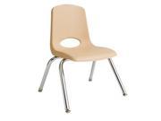 19 in. Stack Chair with Steel Legs in Yellow Set of 6