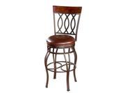 American Heritage Bella Stool in Pepper w Bourbon Leather 30 Inch