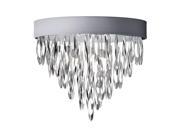 Dainolite ALL 164FH PC SV 4 Light Flush Mount Chandelier Polished Chrome Finish with Silver Shade