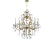 Crystorama Maria Theresa 6 Light Hand Cut Crystal Chandelier 4335 GD CL SAQ